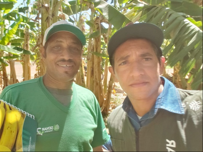 Valdinei Silva Souza é o técnico de campo da ATeG da propriedade