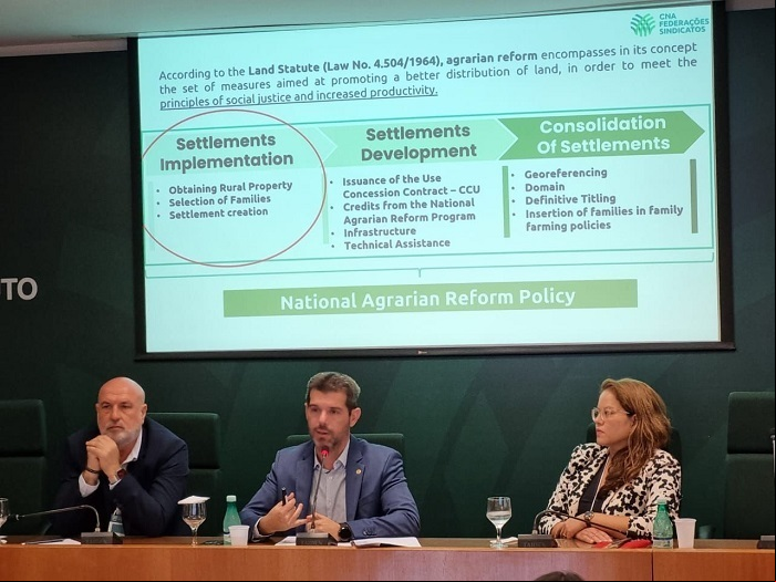 Participaram da reunião o coordenador do DAB, Javier Dufourquet, o diretor técnico da CNA, Bruno Lucchi e a diretora de Relações Internacionais da CNA, Sueme Mori