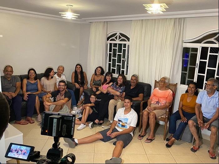 Gervaso reuniu amigos e familiares na casa da mãe, em Brasília (DF)