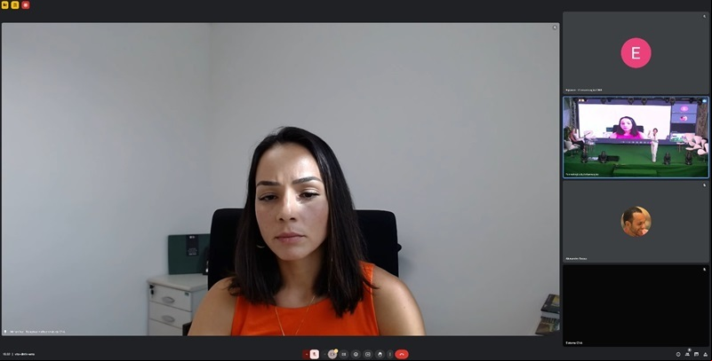 Mírian Vaz participou do encontro a distância.