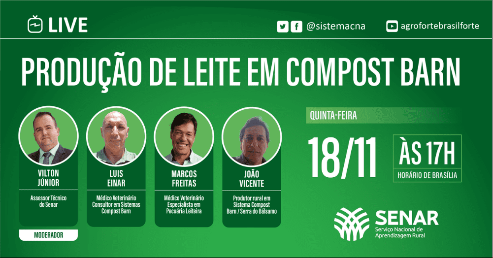 Producao de leite em compost barn